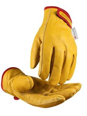 Leather Work Gloves Insulated Winter Thermal Cold Weather Heavy Duty Grip